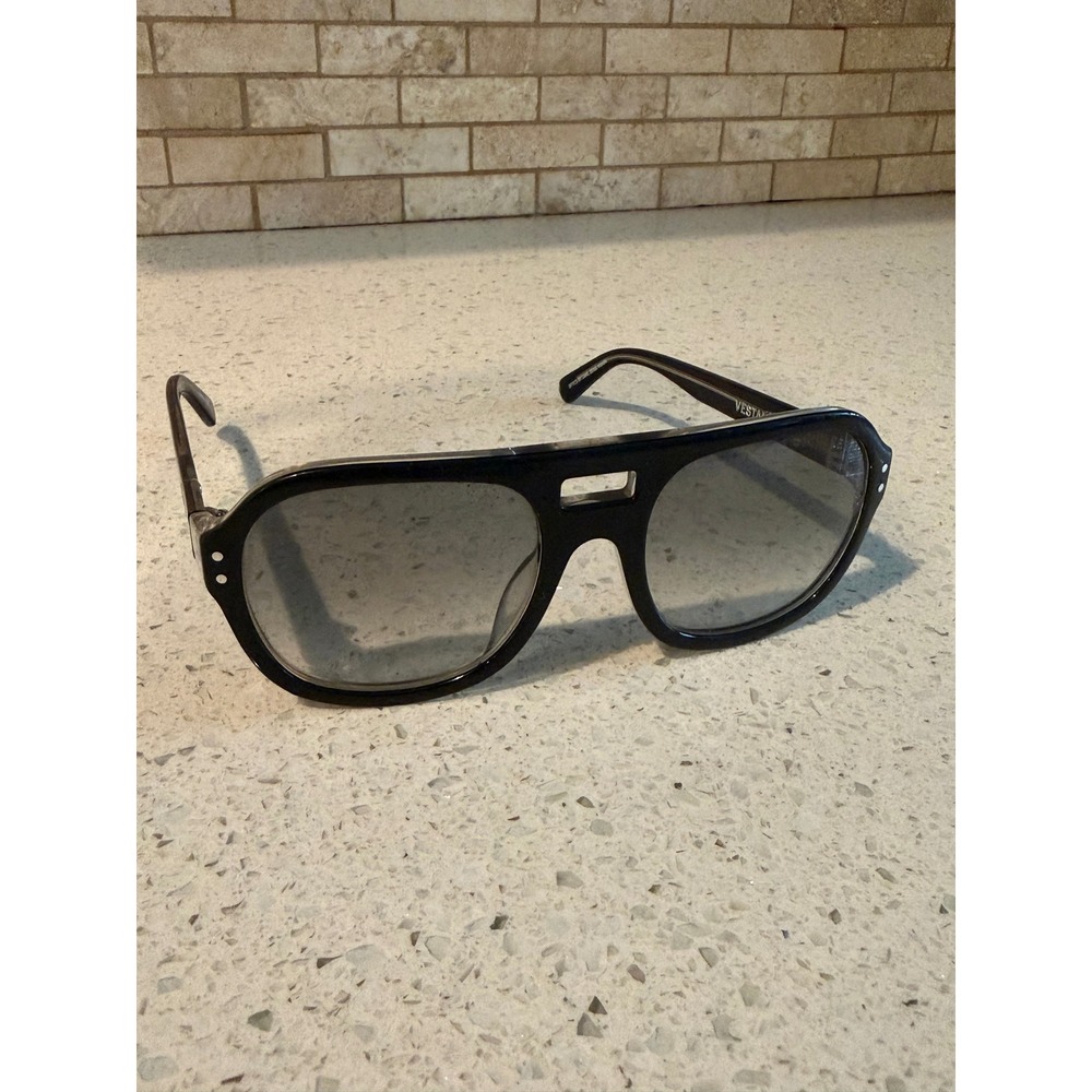 Vestal Republics Sunglasses Black Aviator Shield Carl Zeiss Lens